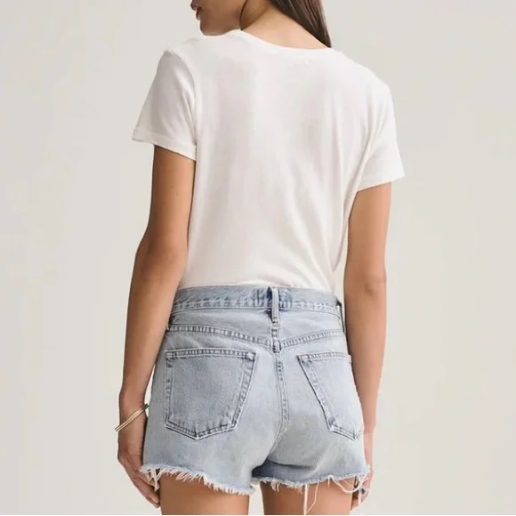 Agolde Parker Vintage Cut Off Shorts in Riptide